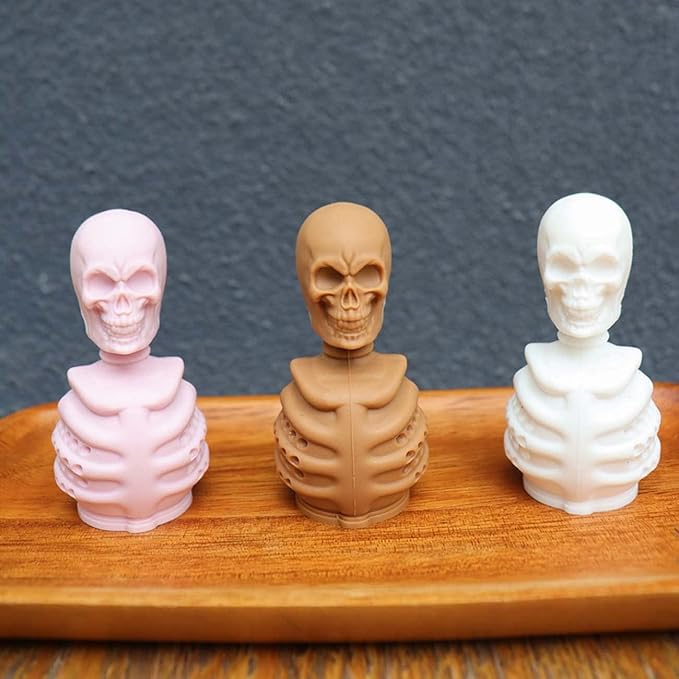 2 Skull Tea Infusers for Loose Tea, Food Grade Silicone Hot Tea Strainers for More Enjoyable Tea Times with Friends and Family(Black and Brown)