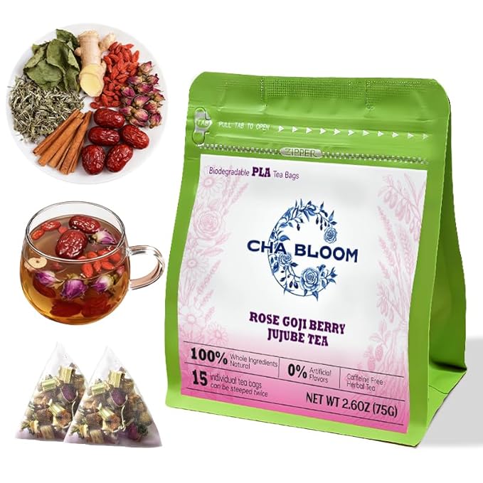 Red Date Rose Goji Flower Tea Combination Flower tea, fruit tea, ladies' tea beverage and fruit tea cold and hot tea bag - Bloomnest