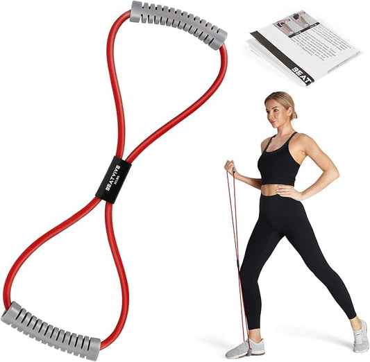 Resistance Band Figure 8 Exercise Cord, Fitness Resistance Bands with Handles, Exercise Tube Band for Arm and Shoulder Stretch - Bloomnest