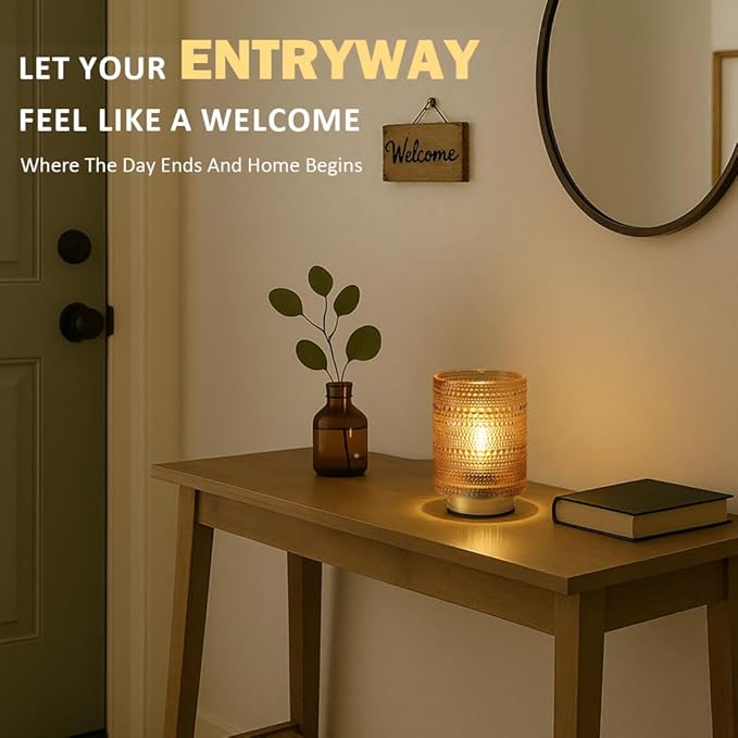 Battery Operated Decorative Lamp with Timer for Bookshelf/Bedside/Coffee Table Decor,Small Cordless Table Lamps with LED Warm Bulb for Dorm/Office/Patio/Entryway/Mantle/Home Decor(Golden) - Bloomnest