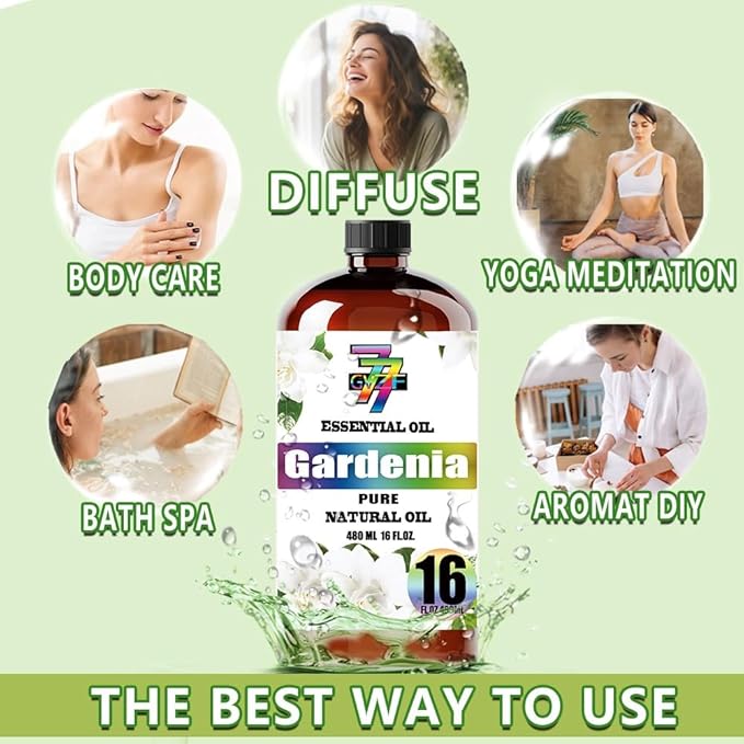 Gardenia Essential Oil (16 oz / 480 ml) – Gardenia Oils for diffusers, humidifiers, Home Baths, Cleaning Products, Yoga, DIY Soaps and DIY Scented Candles - Bloomnest