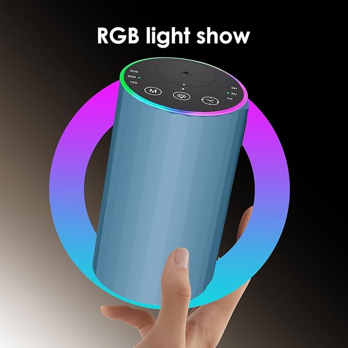 Waterless Essential Oil Diffuser, Battery Powered Mini Scent Air Machine, Aromatherapy Mist Diffuser for Home Room Car Office (Blue) - Bloomnest