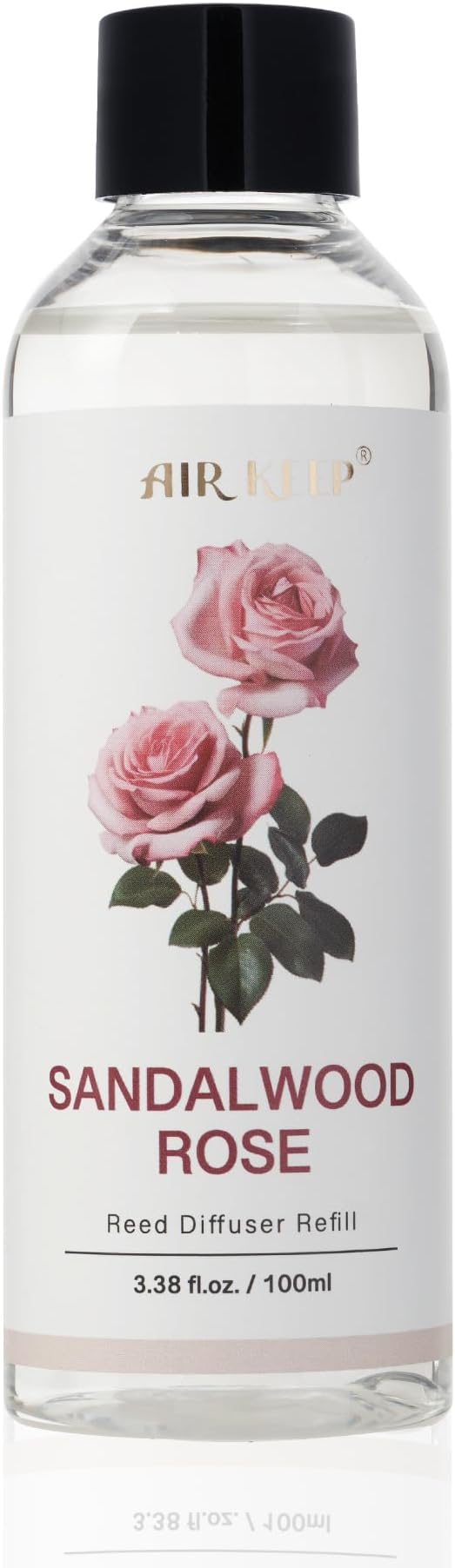 Airkeep Reed Diffuser Oil Refill/Sandalwood Rose/3.38oz（100ml/1 Pack/Scented Oil Refill for Reed Diffuser Home Fragrance for Bedroom, Bathroom Office Home Decor - Bloomnest