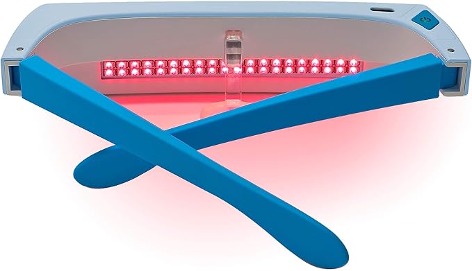 Red Light Therapy Glasses 670nm - Supports Eye Comfort & Visual Wellness, Wearable Red Light Therapy Glasses - UV-Free LED Light, Helps Relieve Eye Fatigue (Red Light) Lukirch
