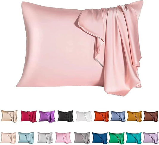 Mulberry Silk Pillowcase for Hair and Skin,King Size Cooling Silk Pillow Case with Hidden Zipper,Allergen Proof Dual Sides Soft Breathable Smooth Silk Pillow Cover for Women(King,Beige) - Bloomnest