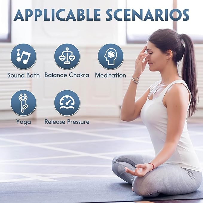 Purple B Note Crown Chakra 8 inch Quartz Crystal Singing Bowl, for Healing Mindfulness Meditation Yoga Sound Baths, with Case Rubber Mallet