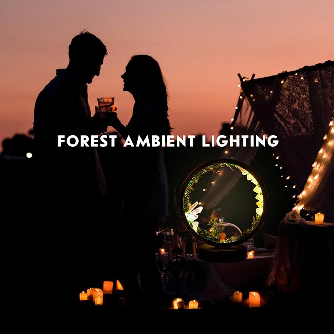 Runyangshi Forest Style Natural Citrine Night Light Healing Crystal USB Port 3 Colours Dimming Mode Lamp Suitable Night Lamp for Bedroom Home Decor Gift - Bloomnest