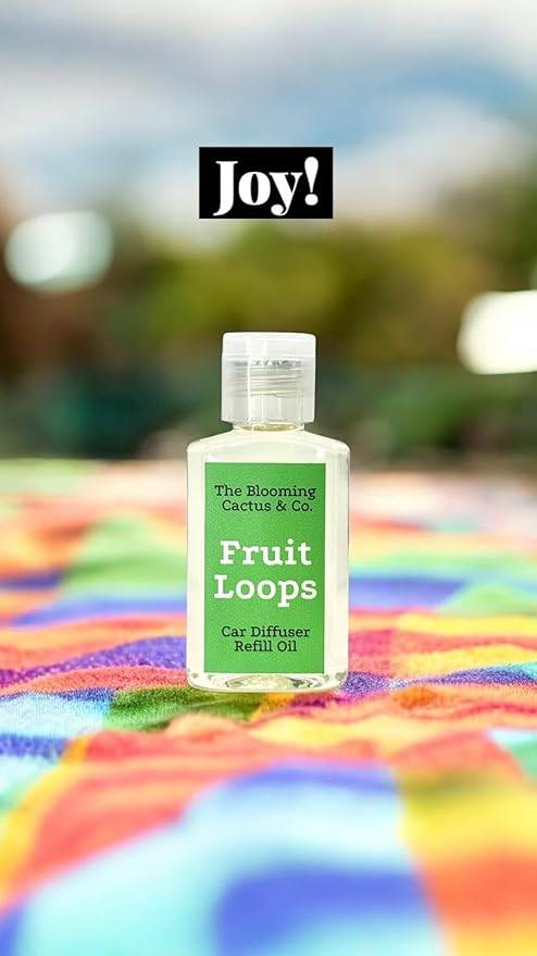 Car Air Freshener Hanging, Essential Oil Diffuser for Cars 1 OZ, Cute Car Accessories, C ar Air Freshener Refill, Long-Lasting Fragrance Refill, Car Diffuser Refill Made in USA | Fruit Loops - Bloomnest