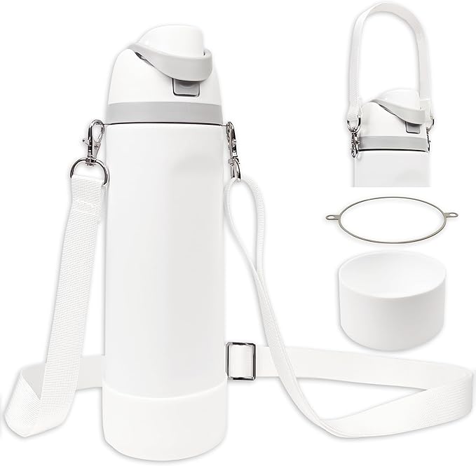Silicone Boot Set for Owala Water Bottle 24 oz, 32 oz, 40 oz - Includes Non-Slip Sleeve, Shoulder Strap & Handle Strap, Perfect Owala Accessories, Fits Owala Tumbler, Owala FreeSip, Candy Coated SITKOL