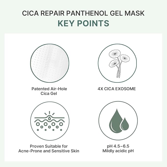 AROCELL Cica Hydrogel Mask 7 Facial Sheet with Panthenol & Centella Asiatica, Transparent Cooling Hydrogel Face Mask for Soothing Calming Hydrating Moisturizing Sensitive Skin Korean Skincare, 25gx7ea - Bloomnest