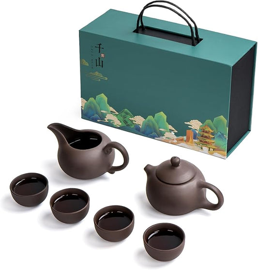 Chinese Tea Set, Gongfu Tea Sets, Travel Tea Sets, Teapot Set for Adult, Zisha Traditional China Teapot Set, Tea Gift Sets for Travel, Home, Outdoors and Office - Bloomnest