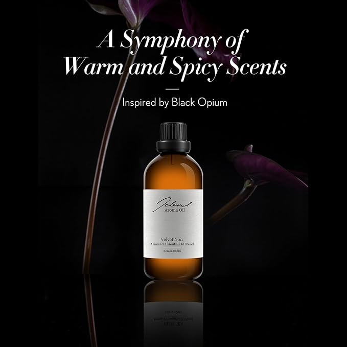 JCLOUD Velvet Noir Essential Oil for Scent Air Machine | Home Luxury and Hotel Scents for Diffuser - Pure Aromatherapy Diffuser Oil with Blackcurrant, Jasmine and Musk - 100mL JCLOUD