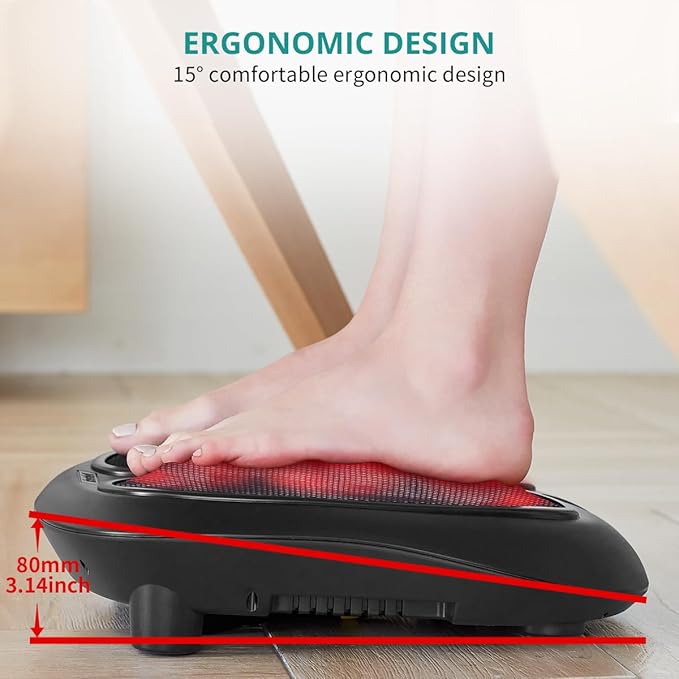 Nekteck Foot Massager with Heat, Shiatsu Heated Electric Kneading Foot Massager Machine for Neuropathy, Plantar Fasciitis, Feet Massage for Pain Relief, Circulation, Christmas Gifts for Man Woman Her - Bloomnest