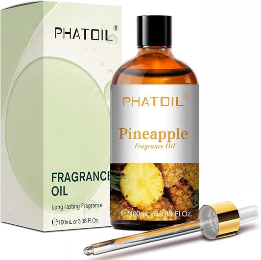 PHATOIL Pineapple Fragrance Oils for Aromatherapy, 3.38FL.OZ Diffuser Oils for Home, Perfect for Aromatherapy, Humidifiers, Yoga, DIY Candle and Soap Making - 100ml - Bloomnest