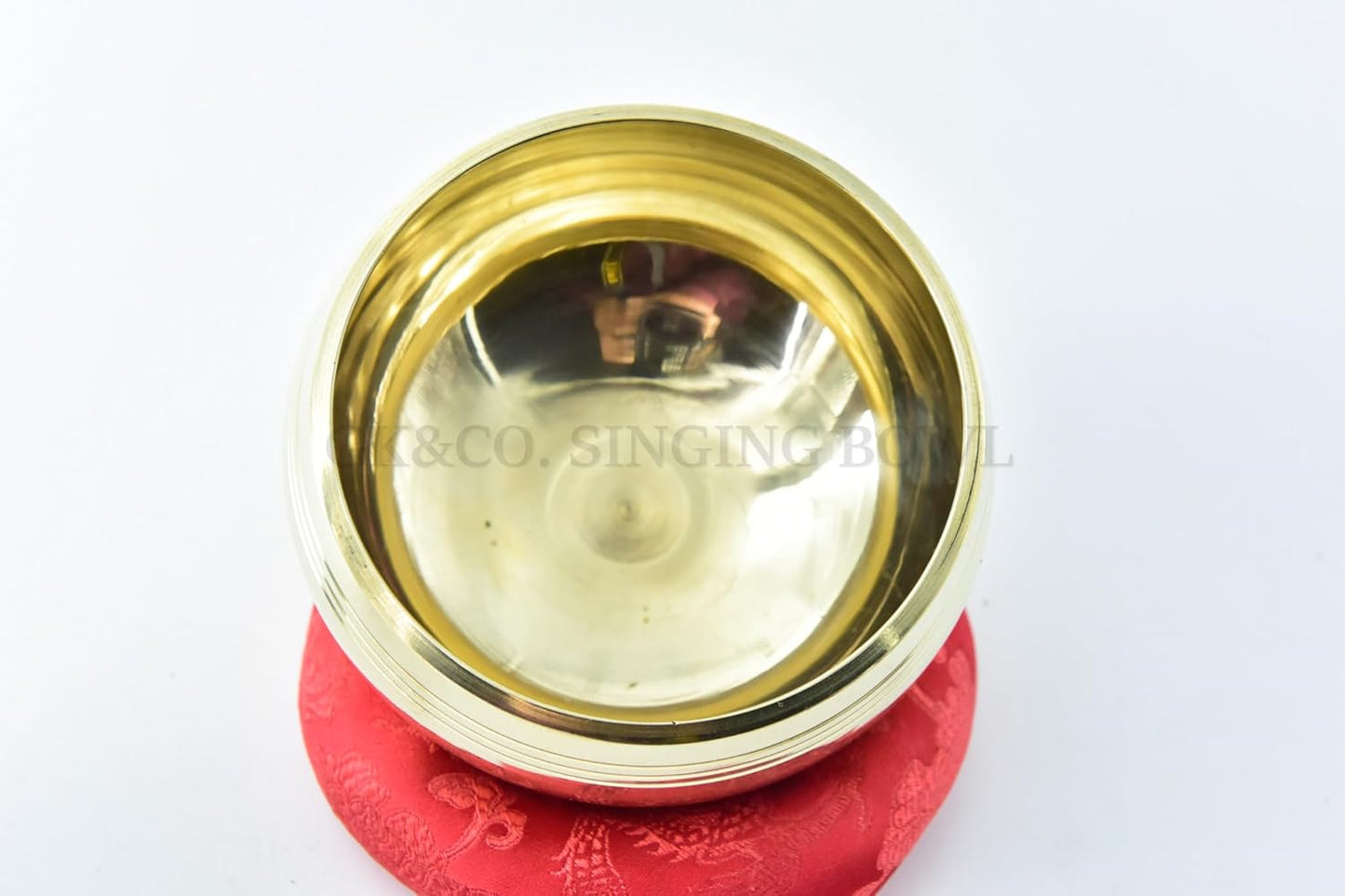 3.75" Tibetan Meditation Yoga Singing Bowl plain Set with free Wooden Mallet and Silk Cushion from Nepal, Singing bowls. (Purple)