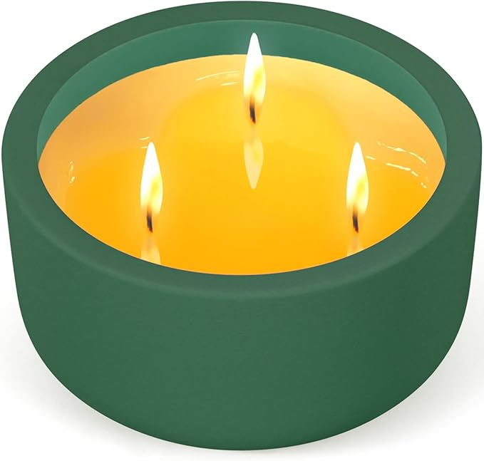 Viyffo Fall Candles - Pine & Cinnamon, 3 Wick Large Scented Candle, 20oz Soy Candles for Women & Men, Non Toxic Aromatherapy Candle, Ceramic Velas Perfect for Autumn Home Decor & Gift - Bloomnest