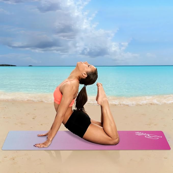 Custom Name Yoga Mat,Personalized Travel Yoga Exercise Mat,Non Slip,Perfect for Kids & Adults,Gradient Color E Series - Bloomnest