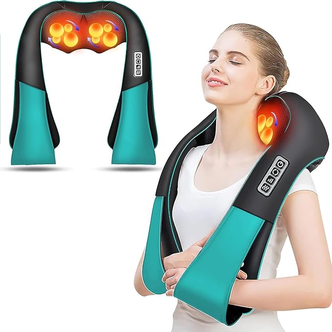 AERLANG Fathers Day Dad Gifts Neck Massger,Shiatsu Neck and Back Massager with Heating Neck and Shoulder Massager Deep Kneading Pillow for Massage Home Office Car Use Gifts for Women Men Dad Mom