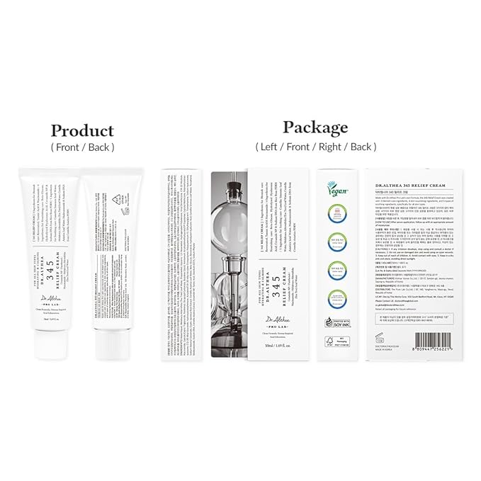Dr.Althea 345 Relief Cream | Daily Face Moisturizer for Soothing Recovery and Blemish Care with PDRN & Niacinamide | Korean Vegan Skin Care for All Skin Types, 0.50 Fl Oz (Ver.2 - Pack of 1) - Bloomnest