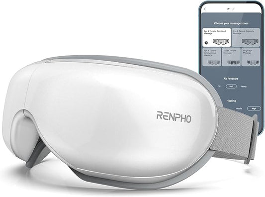 RENPHO Eyeris 1 Eye Massager with Heat, Christmas Birthday Gifts Eye Mask for Mom Dad Women Men Her Him, Smart Sleep Mask for Relax, Reduce Strain - Bloomnest