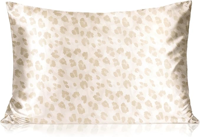 Yanibest 2 Pack Leopard Satin Pillowcase, Silk Pillow Cases for Hair and Skin with Zipper, Standard Pillow Cases Set of 2 for 20"x26", Exquisite Packaging for Women Men - Bloomnest