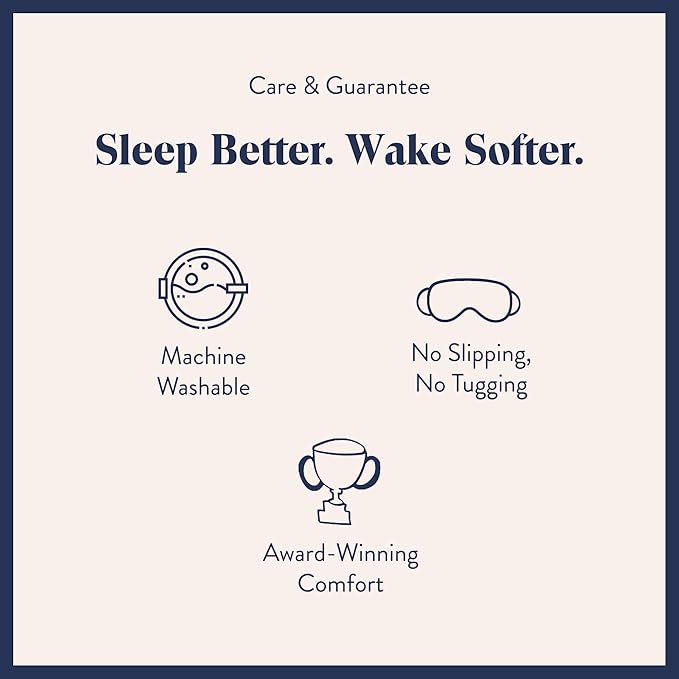 Brooklinen Silk Eye Mask for Sleeping – Carbon Grey, 100% Mulberry Silk Sleep Mask with Soft Elastic Strap, Machine Washable, Breathable & Cool-to-The-Touch – Ideal for Sleeping & Traveling - Bloomnest