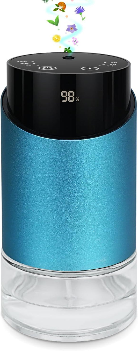 Waterless Essential Oil Diffuser Aromatherapy Scent Diffusers for Home Large Room, Bedroom, Car, Office, Battery Operated Mini Portable Air Freshener, 3 Countdown Timers & 3 Mist Levels - Bloomnest