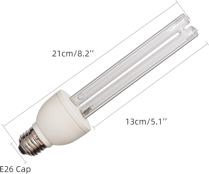 BAIMNOCM UV Light Bulb Ozone Free, UVC Lamp 25 Watt, UV Disinfection Light, 254nm Weavelength UVC lamp Ultraviolet Light Bulb, E26 Base 4 Pack - Bloomnest