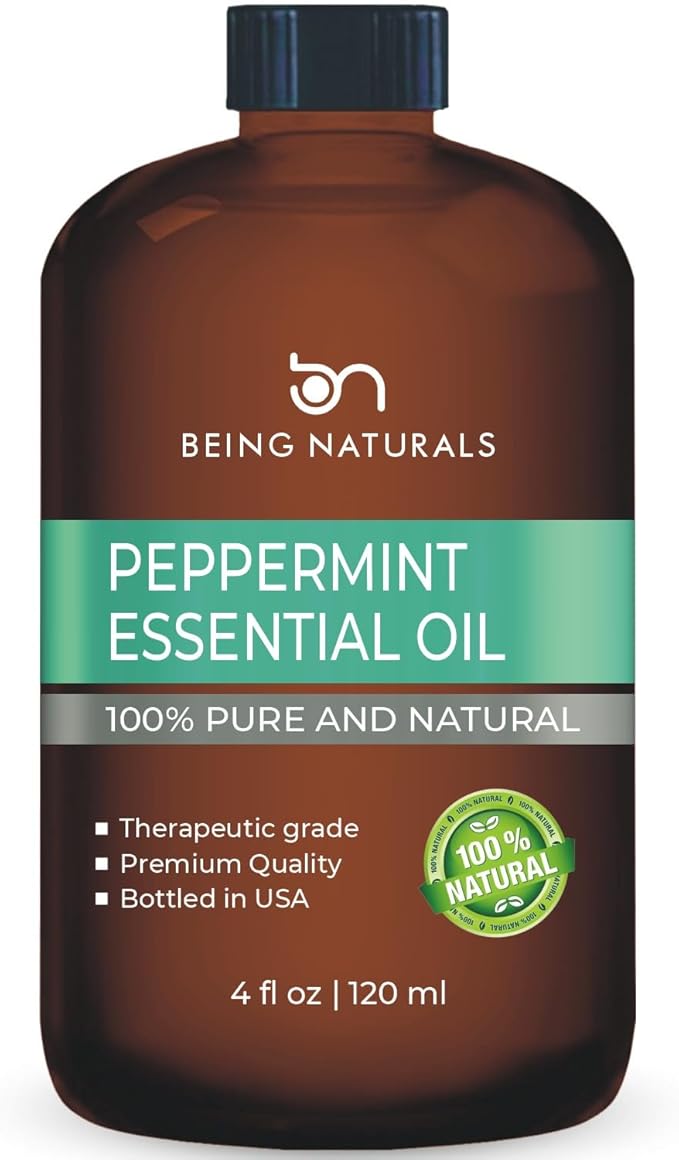 Peppermint Essential Oil - Huge 4 FL OZ - 100% Pure & Natural – Premium Natural Oil with Glass Dropper (Peppermint Oil) - Bloomnest