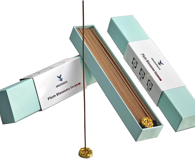 Natural Incense Sticks - Plum Blossoms, Sandalwood, Osmanthus, Cypress, Goose Pear Fragrances - Home Scent Sticks - Bloomnest