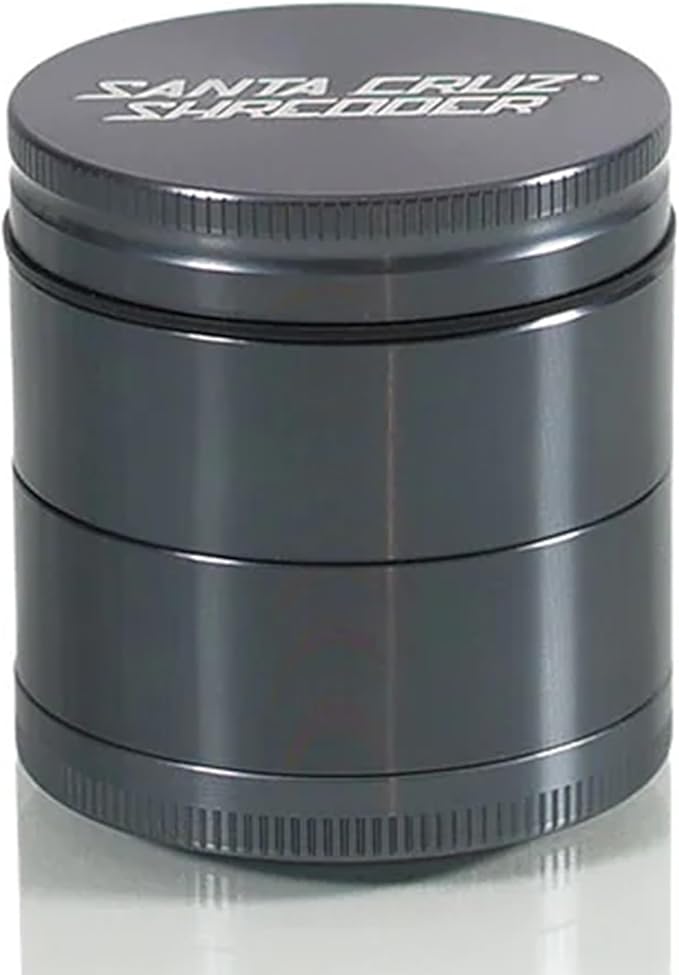 Santa Cruz Shredder Metal Spice Grinder Made in USA (Medium (2.2 Inch), Grey) - Bloomnest