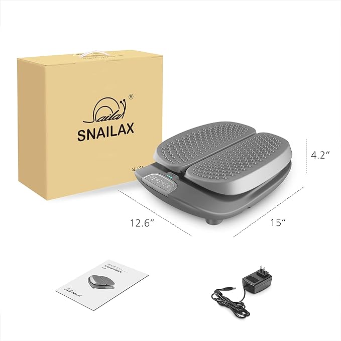 Snailax Vibration Foot Massager with Heat,Remote Control,Adjustable Vibration Speed Electric Massager Machine for Circulation,Plantar Fasciitis, Pain - Bloomnest