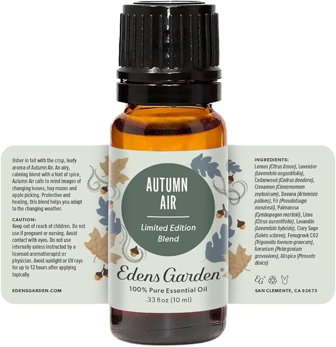 Edens Garden Autumn Air Essential Oil Blend- 100% Pure Premium Grade, Undiluted, Natural, Therapeutic, Aromatherapy, The Best for Diffusing, Candle, Laundry, Humidifiers 10 ml (.33 fl oz) - Bloomnest