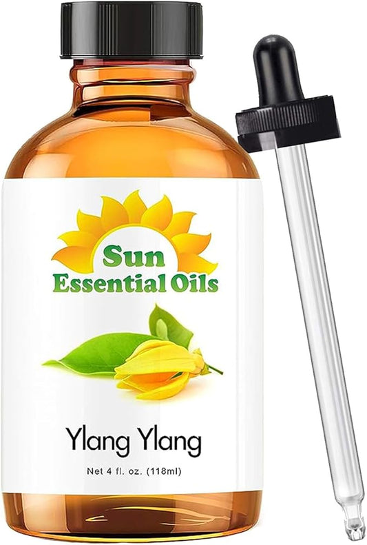 Sun Essential Oils 4oz - Ylang Ylang Essential Oil - 4 Fluid Ounces - Ylang Ylang Oil - Aromatherapy Oils - Bloomnest