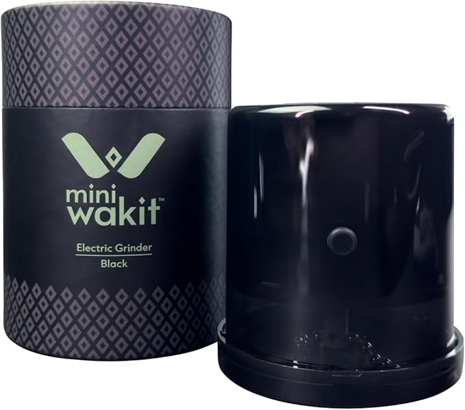 Mini Wakit Grinder (Black) – Rechargeable Electric Herb Grinder with Patented Ball & Chain Technology for Effortless Grinding – Compact, Easy-to-Use, Ideal for Kitchen, Herbs, and Spices - Bloomnest