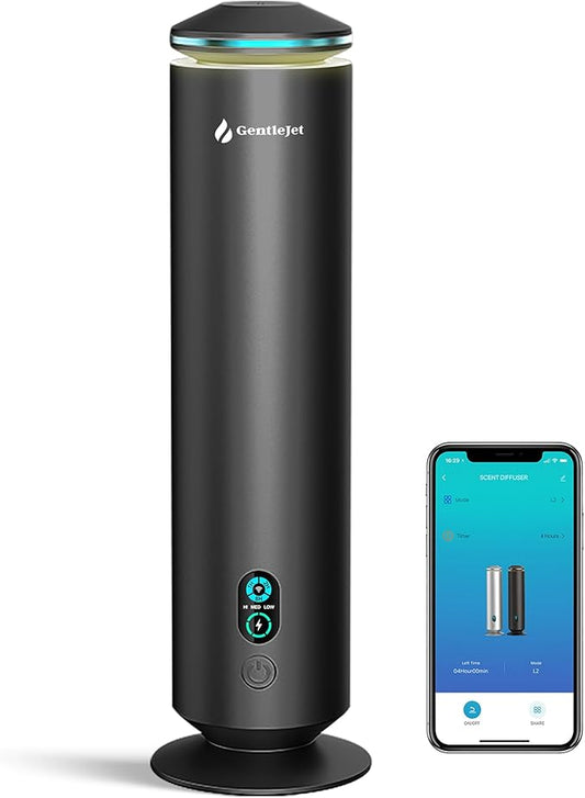 MajesticMist WiFi - Aluminum Waterless Essential Oil Diffuser with App Control, Scent Diffusers for Home, Room & Hotel, Quiet Aroma Diffuser 4oz, USB-C Powered with LED Display, 1000sq.ft - Bloomnest