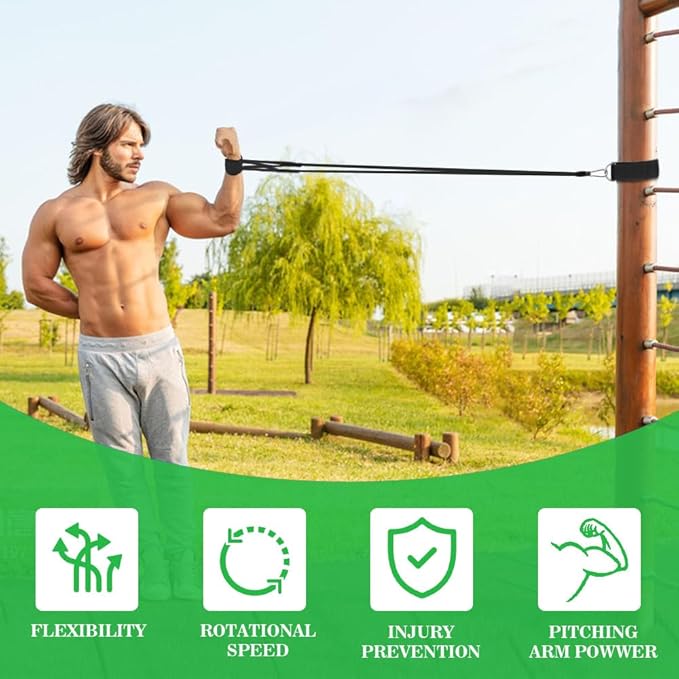 Baseball Resistance Bands for Pitchers – Pro-Grade Arm Strength & Pitching Bands | 4-Level Adjustable Resistance Bands for Baseball/Softball Training (All Ages) - Bloomnest