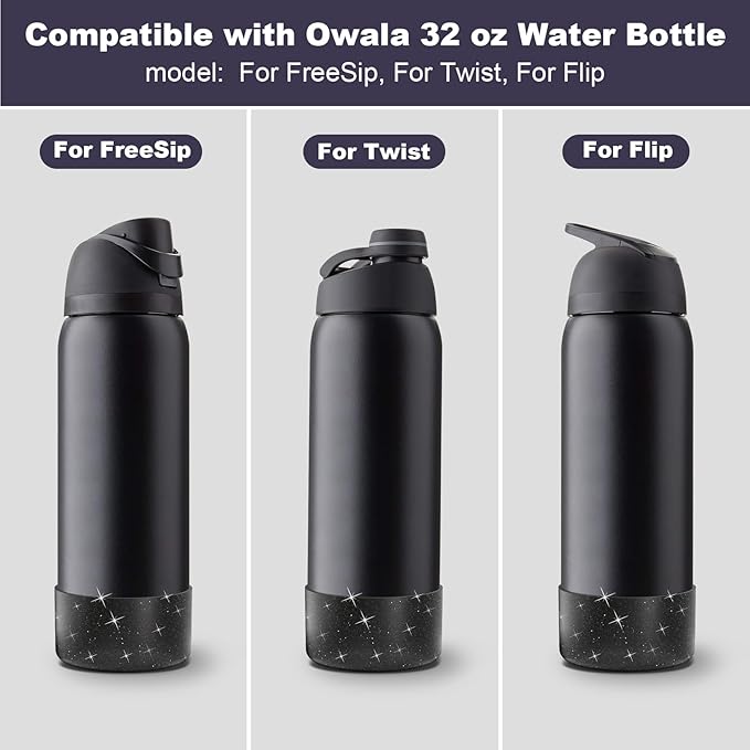 Silicone Boot for Owala Water Bottle 24 oz 32 oz 40 oz, Anti-Slip Protective Sleeve for FreeSip/Twist/Flip Stainless Steel Water Bottles Accessories BEONSKY