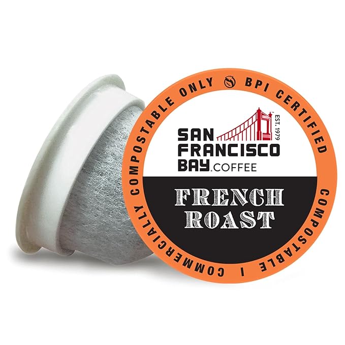 San Francisco Bay Compostable Coffee Pods - French Roast (120 Ct) K Cup Compatible including Keurig 2.0, Dark Roast - Bloomnest