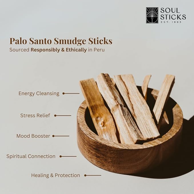 Ancient VEDA Palo Santo Sticks Premium Grade from Peru | Sacred Wood for Smudging, Meditation, Cleansing & Yoga (25 Pack)