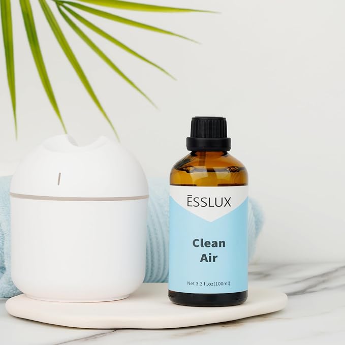 Clean Air Fragrance Oil, ESSLUX Large Single Scented Oils 100 ml (3.3 oz), Fresh Aromatherapy Essential Oils for Home for Diffuser, Massage, Soap, Candle Making Scents - Bloomnest