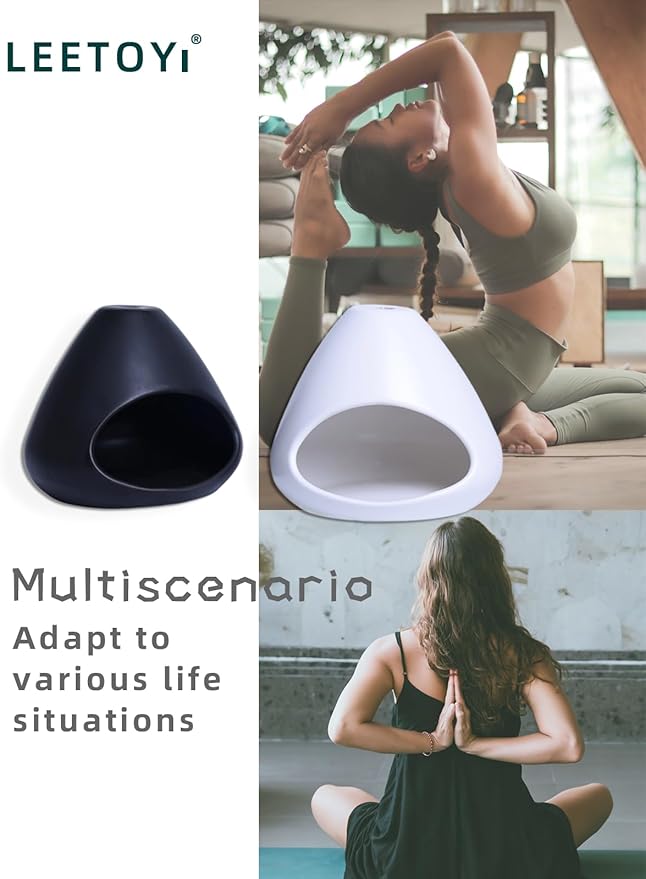 Ceramic Palo Santo Holder - Modern Incense Burner for Meditation,Yoga and Energy Cleansing - Wood Sticks Dish, Cone Burner - Inspired Home Decor Gift (White) LEETOYI