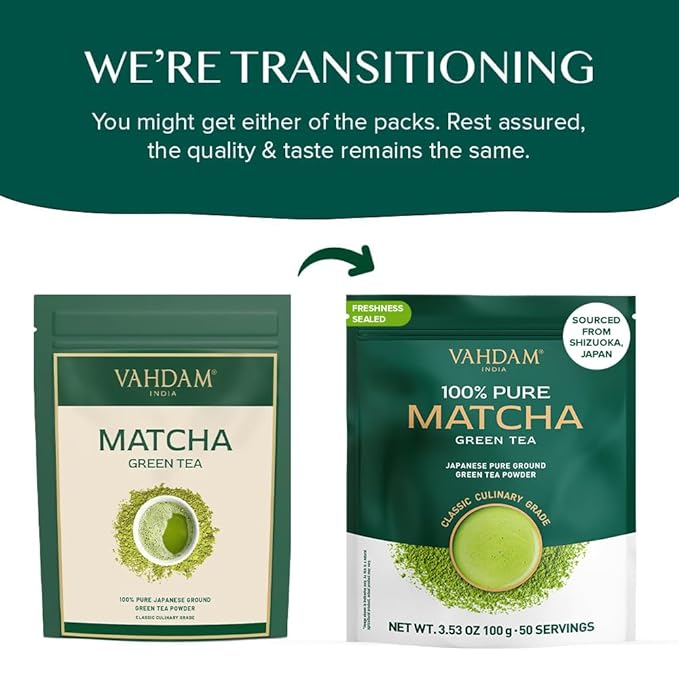 VAHDAM, Japanese Matcha Tea Powder (50 Cups,3.53oz) Sourced from Japan | Authentic Japanese Matcha Green Tea Powder | Classic Culinary Matcha From Japan - Bloomnest