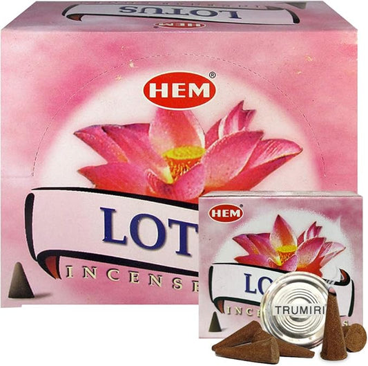 Lotus Incense Cones and Cone Incense Burner Bundle Insence Insense Hem Incense TRUMIRI