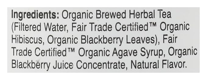 Eat The Change Just Ice Tea Organic Berry Hibiscus Herbal Tea, Caffeine Free, 16 Fluid Ounces (Pack Of 12) - Bloomnest