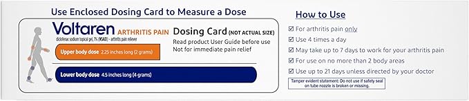 Voltaren Arthritis Pain Gel for Powerful Topical Arthritis Pain Relief with Diclofenac - NEW Easy Open Cap - 100 g Tube And 20 g Travel Size Tube - Bloomnest