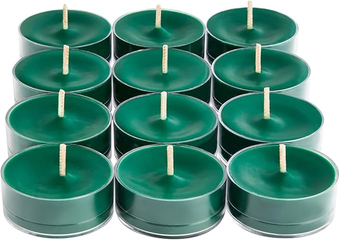 PartyLite Set of 12 Tea Lights Candles, Sweet Forest Fig Scent, Aromatherapy Scented Candles Gift Set, Up to 4 to 6 Hours Burn Time - Bloomnest