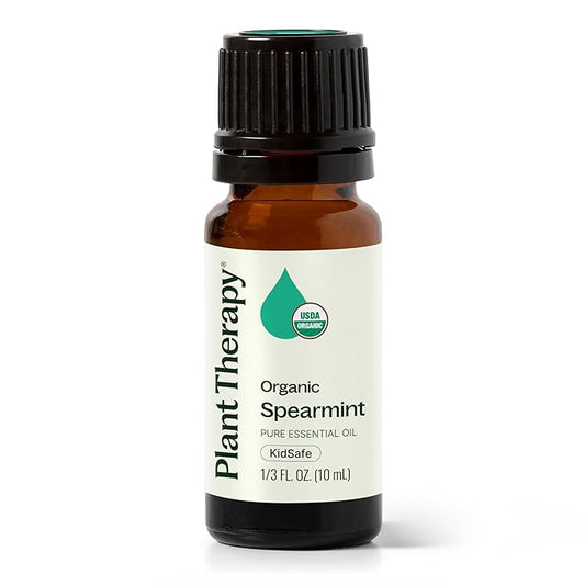 Plant Therapy USDA Certified Organic Spearmint Essential Oil 10 mL (1/3 oz) 100% Pure, Undiluted, Therapeutic Grade - Bloomnest