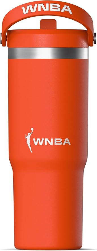 Hydrapeak x WNBA Officially Licensed WNBA 32 oz Nomad Tumbler with Handle and Straw Lid, Leakproof Stainless Steel Water Bottle - Bloomnest