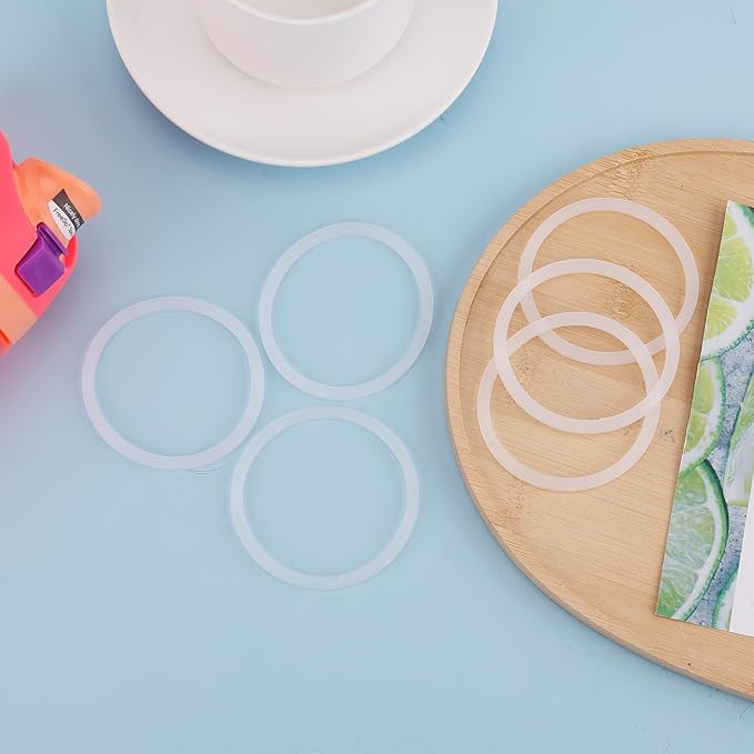6 Pack Water Bottle Gasket Replacement for Owala FreeSip, Silicone Lid Seal O Ring Sealing Gaskets Replacement Parts Accessories Compatible with Owala Stainless Steel Cup (Clear) PEUTIER